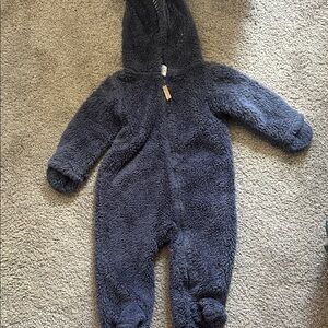 Carter's Plush Navy One Piece Footie